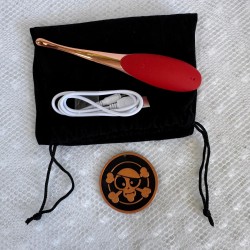 Stimulateur Clitoridien de Précision & Masseur Intime Design – Rouge & Or Rose